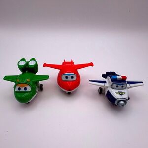 Super Wings Transforming Toy Figures Set Jett Paul Mira Mini Planes 3 Pack